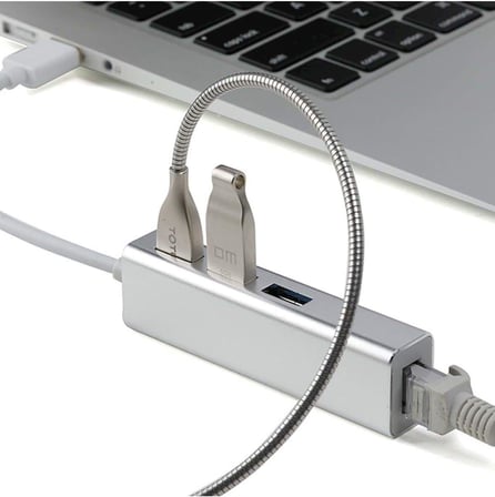 FC05 Type-C To 3 X 3.0 USB + RJ45 LAN Ethernet Çevirici MacBook Uyumlu