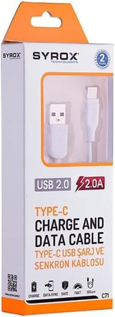 C71 2,0 MAH TYPE-C 1,2 MT Type-C Kablo