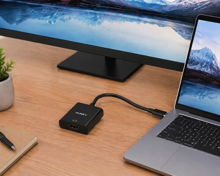 Mini DisplayPort to DisplayPort Adaptör CB-V8, Mini DisplayPort Çıkışlı Cihazlar için DisplayPort Girişli Monitör Bağlantı Adaptörü | AUKEY CB-V8