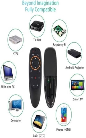 Sesli kumanda Air-Mouse 2.4G kablosuz ses hava faresi klavye uzaktan kumanda TV Box PC için