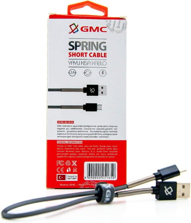 MİCRO UÇ USB Yaylı Kısa USB KABLO