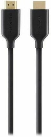 Ethernet Destekli HDMI Kablosu, M/M, Altın Kaplama Konnektörler, 1 m, Siyah