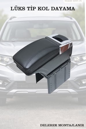 chevrolet aveo 2012 uyumlu küllüklü lüks tip kol dayama bardaklıklı siyah renk