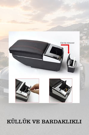 chevrolet cruze 2012 uyumlu bardaklıklı lüks tip küllüklü kol dayama siyah renk