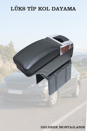 fiat punto 2010 uyumlu bardaklıklı kol dayama lüks tip küllüklü siyah renk