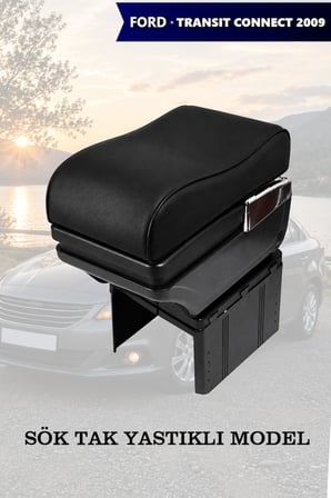 ford transit connect2009 uyumlu küllüklü siyah renk lüks tip bardaklıklı kol dayama