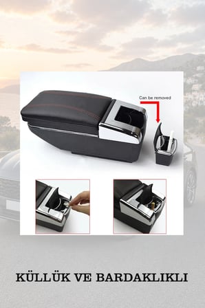 hyundai accent admire 2005 uyumlu bardaklıklı kol dayama küllüklü lüks tip siyah renk