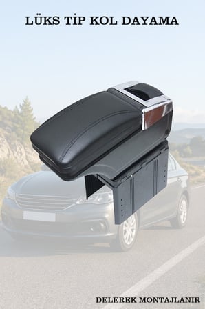 peugeot 206 2004 uyumlu bardaklıklı kol dayama küllüklü lüks tip siyah renk
