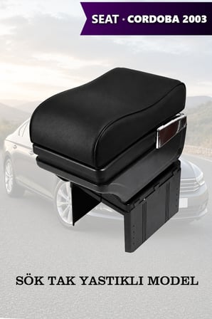 seat cordoba 2003 uyumlu siyah renk küllüklü bardaklıklı kol dayama lüks tip