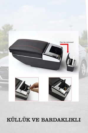 toyota corolla  1993 uyumlu kol dayama lüks tip küllüklü siyah renk bardaklıklı