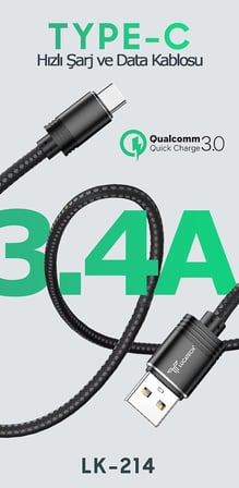 USB Type-C Hızlı Şarj Kablosu