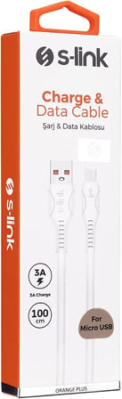 SL-X241 3A Micro Usb Güvenli Hızlı Data + Sarj Kablosu