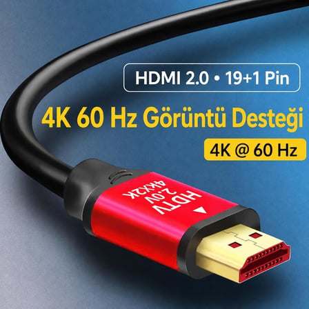 3 Metre HDMI 2.0 Kablo 4K 60Hz UHD Görüntü Aktarım Kablosu CB-20