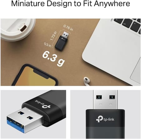 Archer TX50U | AX3000 Wi-Fi 6 Kablosuz USB Adaptör | 3000 Mbps Çift Bant Hız | USB 3.0 | Dahili Sürücü Tak Çalıştır | WPA3 Güvenlik | MU-MIMO & OFDMA | Masaüstü ve Laptop Uyumlu Alıcı