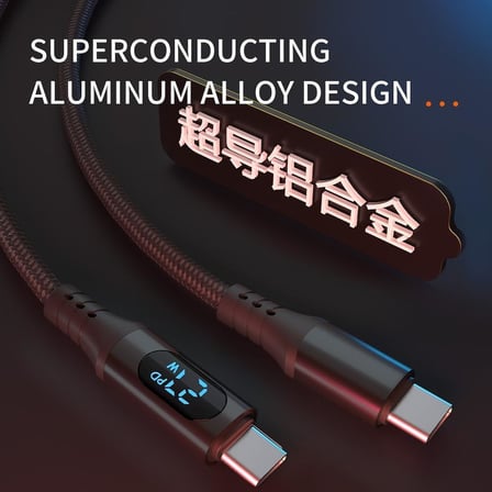 STORE PD60W Hızlı Şarj Kablosu, Led Ekranlı, 480Mbps Type-C to Type-C Kablo, USB C - USB C Erkek - Erkek Kablo Tip C to Tip C 1 Metre U05CC3-ST