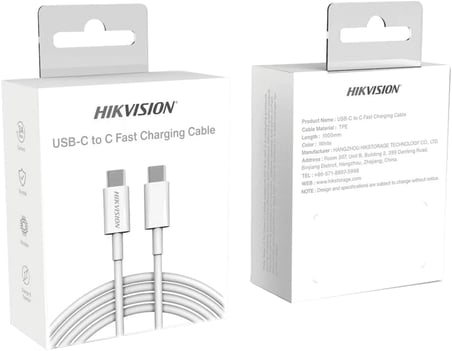 HS-HUB-CBC2C USB-C to USB-C Hızlı Şarj ve Veri Kablosu (60W, 1M) - Beyaz