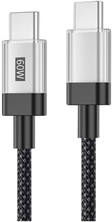 60W PD 3.0 Limpio Type-C to Type-C Hızlı Şarj ve Data Kablosu 1m Siyah