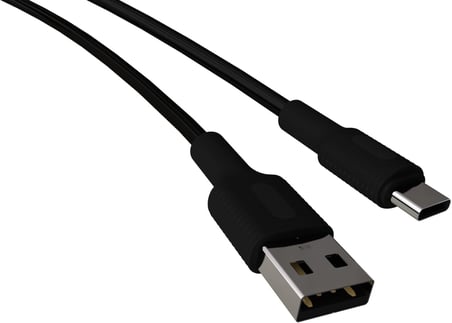 Coral USB A-C Hızlı Şarj Kablosu (Siyah + Siyah Uç) (150 CM)