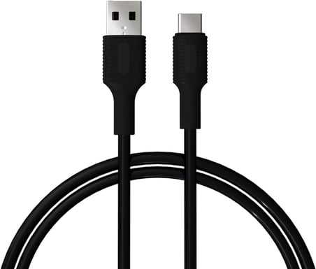 Coral USB A-C Hızlı Şarj Kablosu (Siyah + Siyah Uç) (150 CM)