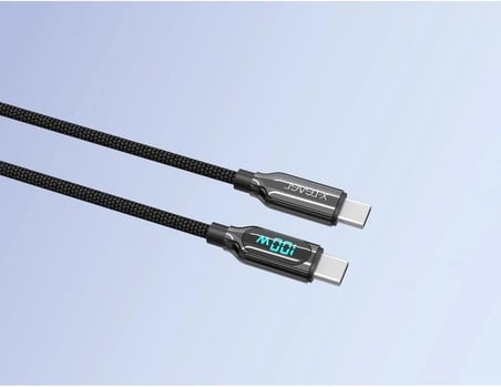 X-PowerDigi 5A 100W 120 Cm Type-C To Type-C Dijital Ekranlı Hızlı Şarj/Data Kablosu