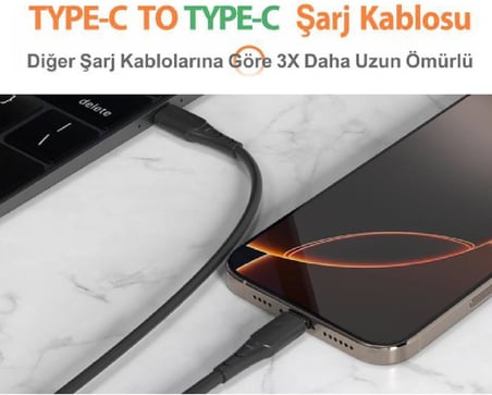 Type-C Power Delivery Ultra Hızlı Şarj Kablosu