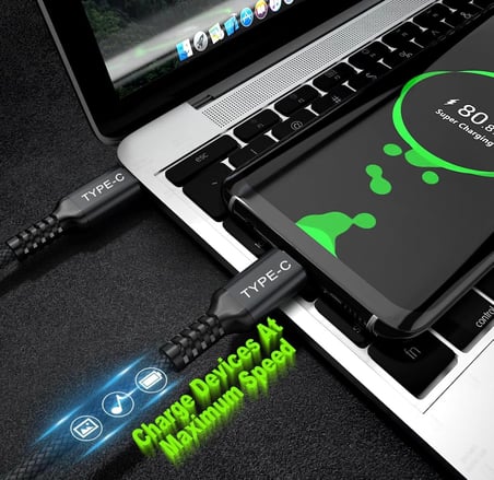 Ultra Hızlı PD Type-C Şarj Kablosu - 240W Güçlü Kırılmaz Örgülü