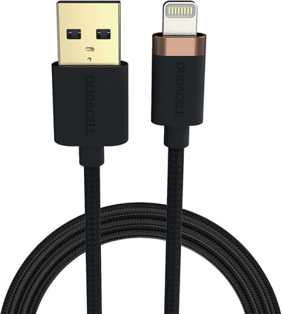 1m Lightning To Usb-A Örgülü Şarj Kablosu - Siyah