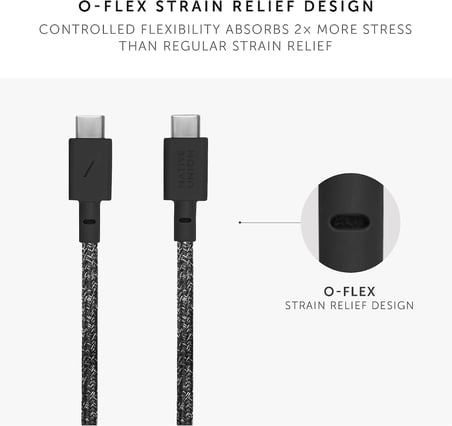 Tip-C Kemer Kablosu - USB-C - USB-C 4ft Ultra Güçlü Şarj Kablosu iPhone 16, 16 Plus, 16 Pro, 16 Pro Max, iPad Pro, iPad Air, Galaxy S25, Flip 6, Fold 6 (Cosmos) ile Uyumlu