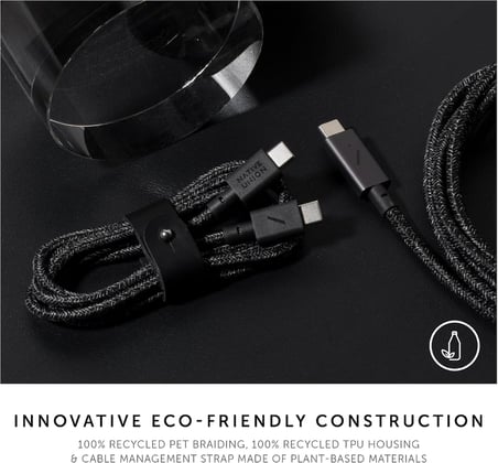 Tip-C Kemer Kablosu - USB-C - USB-C 4ft Ultra Güçlü Şarj Kablosu iPhone 16, 16 Plus, 16 Pro, 16 Pro Max, iPad Pro, iPad Air, Galaxy S25, Flip 6, Fold 6 (Cosmos) ile Uyumlu