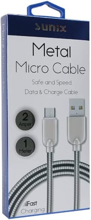 SC12 METAL Micro 2A Çıkışlı Data ve Şarj Kablosu