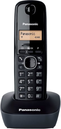 KX TG1611 Dect Telefon-Siyah_Gri Dect Telefon, Siyah