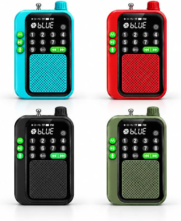 C9 Bluetooth Şarjlı Radyo USB & TF Kart Okuyucu Deprem Çantasına Uygun FM Radyo, Haki