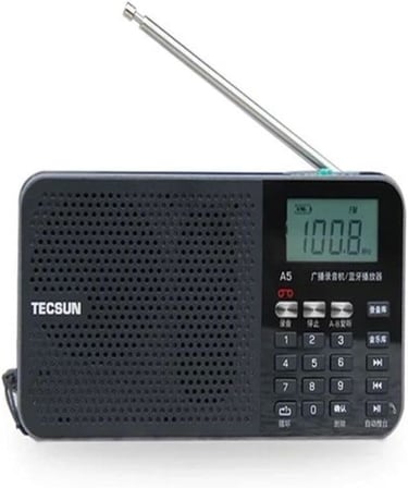 Tecsun A5 Taşınabilir Şarjlı Cep Radyosu Bluetooth Hoparlör FM Radyo MP3 Çalar & Ses Kayıt Cihazı