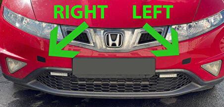 Honda Civic 06-11 Çeki Demiri Kapağı Set Ön Siyah