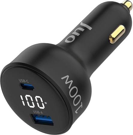 100W Led Ekranlı Type-C + USB-A Araç Şarj Aleti iPhone & Android & Notebook Araç içi Şarj Cihazı