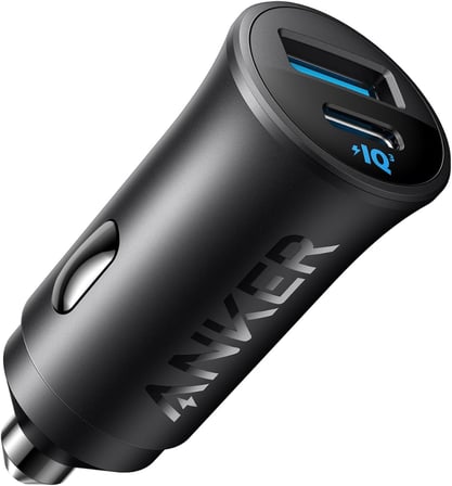 USB-C Araç Şarj Cihazı, 30W, 2 Bağlantı Noktalı, PowerIQ 3.0, Siyah - A2741