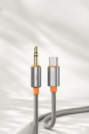 3.5mm Aux to Type-C,Lighting ile Uyumlu Kablolar (1metre, 2 metre) (Type-C 1 Metre)