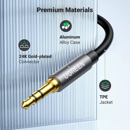 3.5 mm Jack Ses Aux Uzatma Kablosu, Siyah 5 Metre