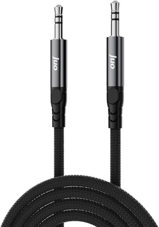 Stereo 3.5mm TRS Jack Örgülü Aux Ses Kablosu 1 Metre