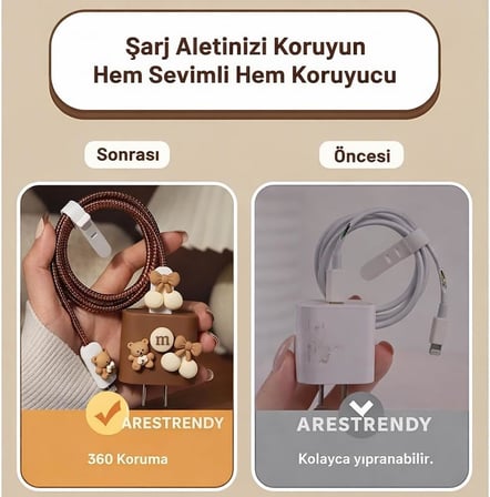 18W/20W İle Uyumlu Şarj Kılıfı – Şarj Aleti Kılıfı, Şarj Kablo Koruyucu, Şarj Koruyucu Örme Kablo Toparlayıcı, Kablo Koruyucu ve Düzenleyici Aparat Pembe Büyük Pati