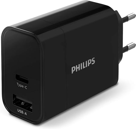 DLP2621/12 - USB şarj cihazı - Type-C ve USB-A çıkışları - 30 W hızlı şarj - siyah