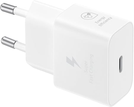 Hızlı şarj cihazı, USB-C, 25 W veri kablosuz, beyaz