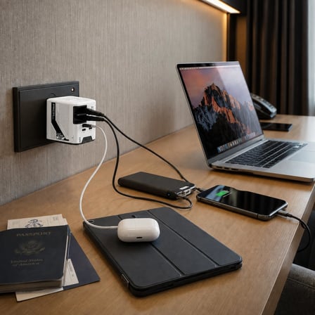 40W GaN+ Isınmayan Geri Sarılabilir Kablolu Hızlı Şarj Adaptörü - Beyaz