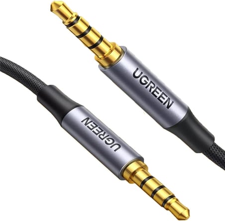 3.5 mm Hi-Fi Erkek to Erkek TRRS Aux Ses ve Mikrofon Kablosu 1.5 Metre Siyah