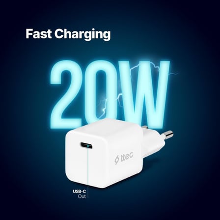 SmartCharger 20W PD Seyahat Hızlı Şarj Aleti Beyaz 2SCP01B