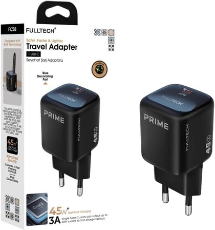 45W Gan Hızlı Şarj Adaptörü, Hızlı Şarj Başlığı, Akım Korumalı Güç Adaptörü, Güçlü Performans, Şarj Başlığı, Aşırı Gerilim, Kısa Devre, Isınma ve Akım Koruması, Gelişmiş Güvenlik ve Geniş Uyumluluk