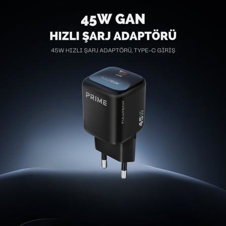 45W Gan Hızlı Şarj Adaptörü, Hızlı Şarj Başlığı, Akım Korumalı Güç Adaptörü, Güçlü Performans, Şarj Başlığı, Aşırı Gerilim, Kısa Devre, Isınma ve Akım Koruması, Gelişmiş Güvenlik ve Geniş Uyumluluk