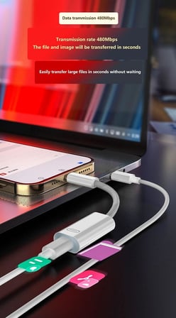45W Type C to Lightning Kulaklık Dönüştürücü Hızlı Şarj iPhone iPad Macbook Yuva Çevirici Müzik Dinleme Arama OTGKLK