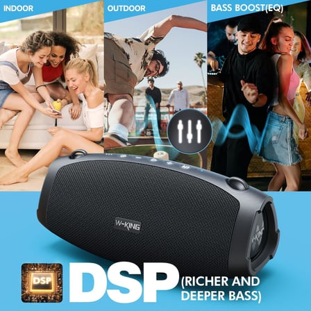 Bluetooth Hoparlör, 120W Tepe IPX6 Açık Loud Taşınabilir Hoparlörler