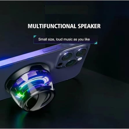 G300 Bluetooth 5.3 Hoparlör Mini Taşınabilir Manyetik PC RGB Hoparlör Için Çok Fonksiyonlu 3D oda sesi ve RGB aydınlatma iPhone, Android, TWS (SİYAH)